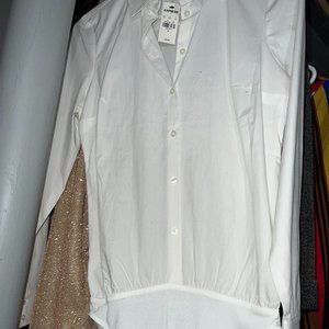 white button up shirt bodysuit